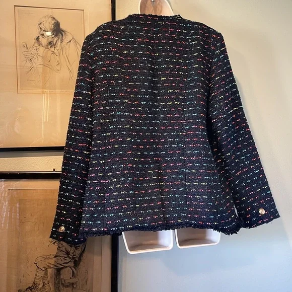 Talbots Multicolor Tweed Women's Jacket,12 - Picture 4 of 8